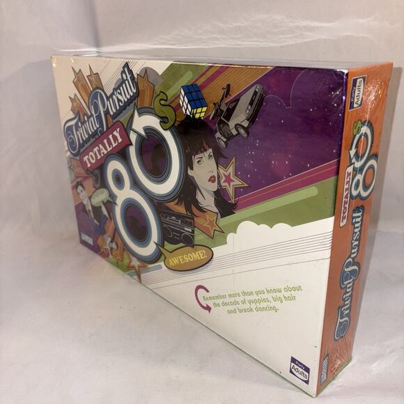 Trivial Pursuit Totally 80's Board Game 2005 Couples Night Girls Men Sealed NEW - Picture 3 of 5